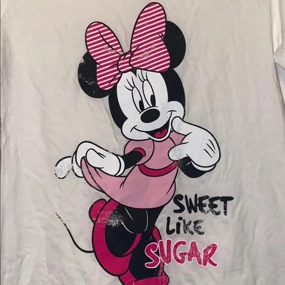 Disney  Minnie Mouse white Tee shirt Sz S - Picture 6 of 9